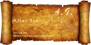 Ajtai Iza névjegykártya
